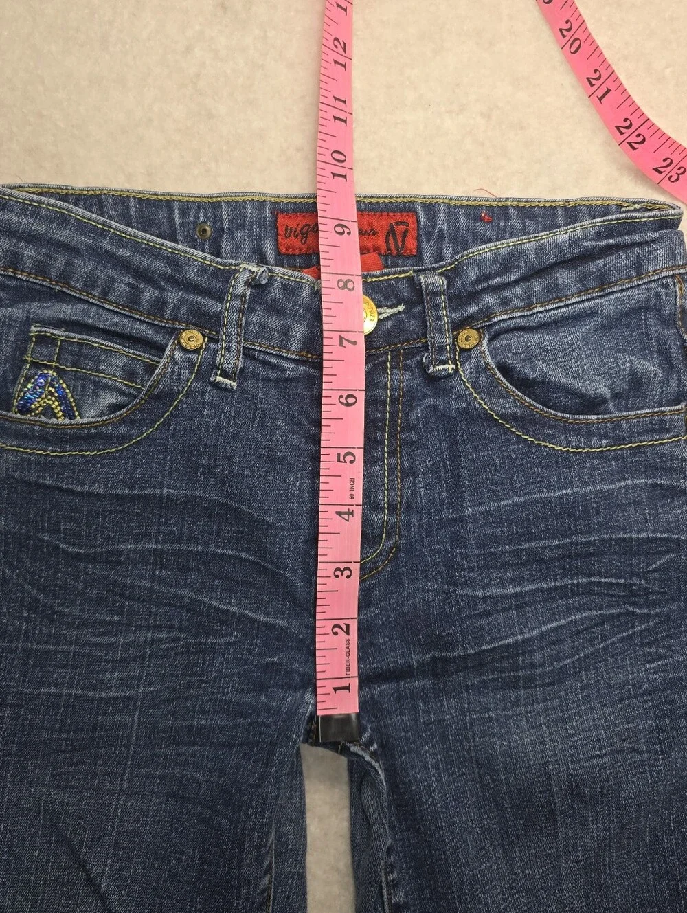 Vigoss Bootcut Low-rise Mid Wash Blingy Girls Jeans Size 12